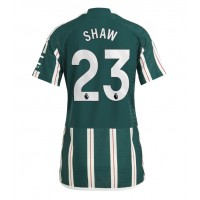 Manchester United Luke Shaw #23 Replica Away Shirt Ladies 2023-24 Short Sleeve